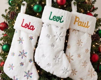 2026 Personalized Christmas Stockings • Family Stockings • Holiday Home Decor