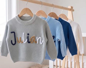 Personalized Swetaer • 0-5 Years Old Sweater • Baby Shower Gift • Handmade Name Sweater