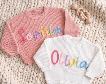 Personalized Swetaer • 0-5 Years Old Sweater • Baby Shower Gift • Handmade Name Sweater