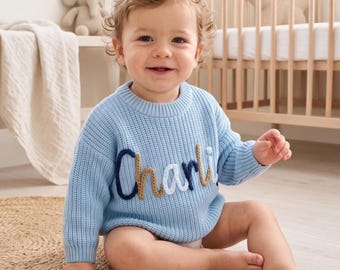 Personalized Swetaer • 0-5 Years Old Sweater • Baby Shower Gift • Handmade Name Sweater