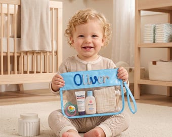 Personalized Baby Organizer Pouch • Handmade Diaper Bag Accessory • Baby Shower Gift