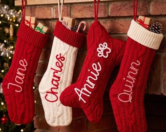 2026 Personalized Christmas Stockings • Family Stockings • Holiday Home Decor