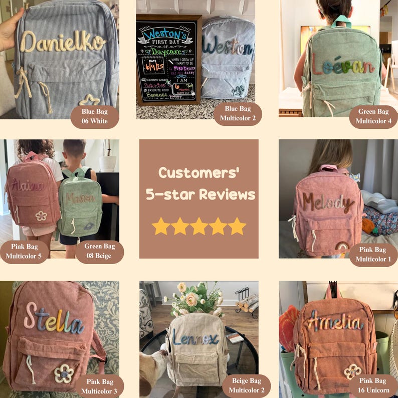 Personalized Kid Backpack • Kid Christmas Gift • Back to School image 7