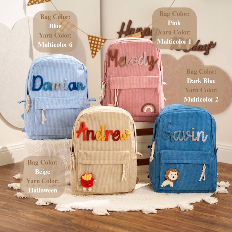 Personalized Kid Backpack • Kid Christmas Gift • Back to School image 4