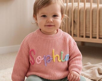 Personalized Swetaer • 0-5 Years Old Sweater • Baby Shower Gift • Handmade Name Sweater