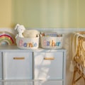 Personalized Cotton Rope Basket: Handmade Nursery Toy Organizer