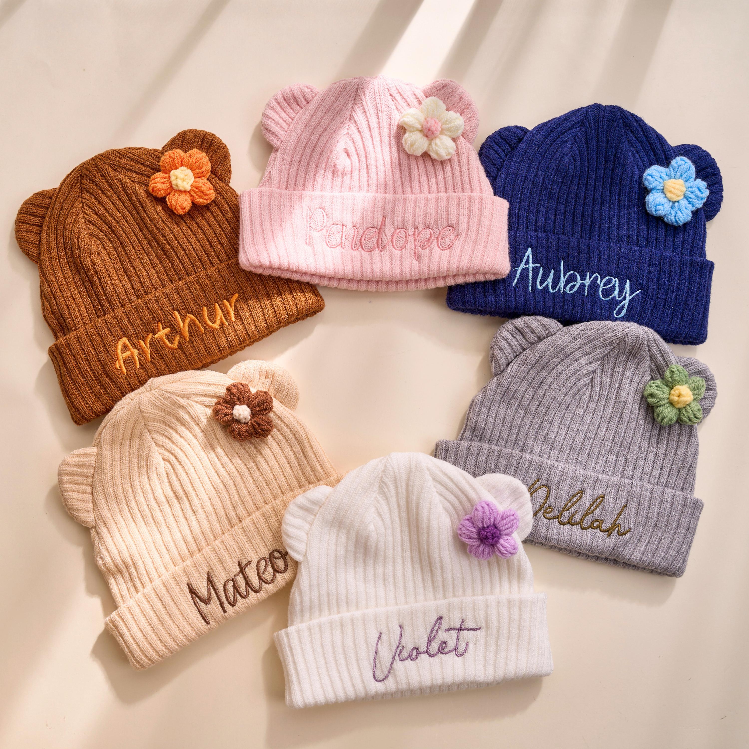 Custom Baby Hat • 0-2 Years Old • Embroidered Newborn Baby Beanie • Baby Shower Gift