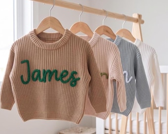Personalized Swetaer • 0-5 Years Old Sweater • Baby Shower Gift • Handmade Name Sweater