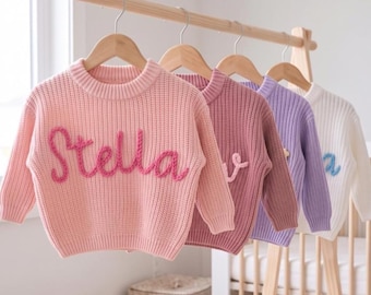 Personalized Swetaer • 0-5 Years Old Sweater • Baby Shower Gift • Handmade Name Sweater