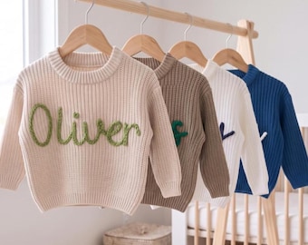 Personalized Swetaer • 0-5 Years Old Sweater • Baby Shower Gift • Handmade Name Sweater
