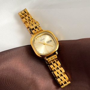 Elegancki, minimalistyczny, złoty zegarek damski w stylu vintage, kwarcowy zegarek dla kobiet, zegarek na bransolecie, styl Old Money, dla dziewczynki, mały zegarek, biała tarcza