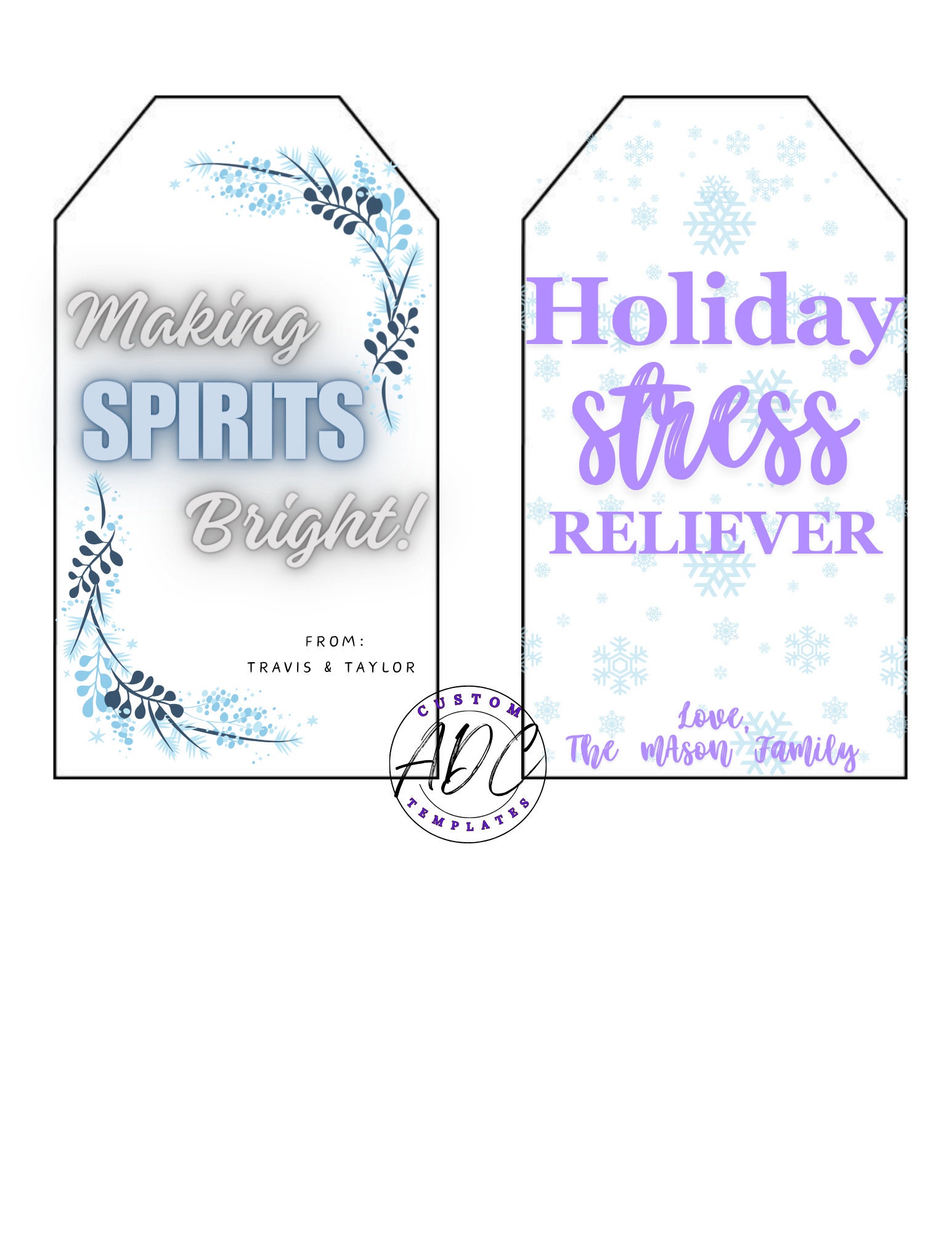 Editable Wine Gift Tags/ Alcohol Bottle Gift Tags/ Printable/ - Etsy