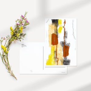 Postcards to give as a gift or collection in abstraction / Pack of Digital Postcards / Abstract Geometric Art / Downloadable Illustrations image 2