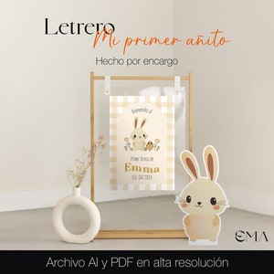 Letrero de bienvenida de pascua/ Easter banner / Cartel de bienvenida para cumpleaños/ Cumpleaños infantil de pascua
