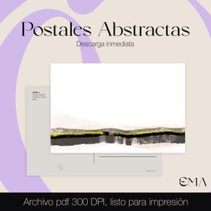 Postal para regalar Abstracta / Arte Geométrico Abstracto / Decoración o Colección / Postal imprimible para coleccionar