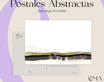 Postal para regalar Abstracta / Arte Geométrico Abstracto / Decoración o Colección / Postal imprimible para coleccionar