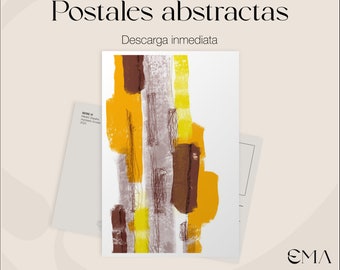 Postal Abstracta / Arte Geométrico / Decoración o Colección / correo postal abstracto/ Postal descargable / Postal imprimible