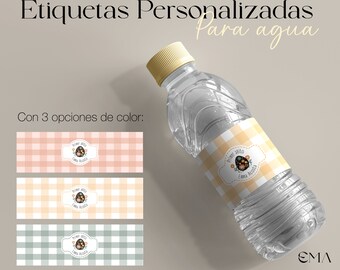 Étiquettes de bouteilles en plastique de Pâques / Autocollants de Pâques / Étiquettes de bouteilles d’eau personnalisées / Fête de Pâques