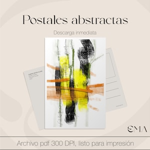 Postcard for invitation and Abstract collection / Abstract Geometric Art / Decoration or change / Downloadable Postcard / digital postcard