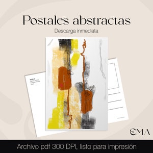 Carte postale en Abstraction / Art géométrique abstrait / Décoration ou Collection / 2 / Compositions abstraites / Téléchargeable