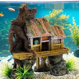 Aquarium decor - Stilt house - Perfect hiding place for fish, shrimp, beautiful figure