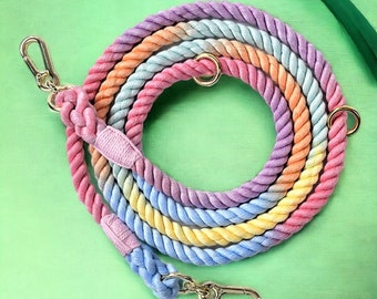 Rainbow Hands-Free Dog Leash: Multi-Use Sports Lead