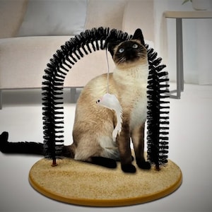 Cat Arch Grooming Toy - Massage & Hair Removal - cats love it! -