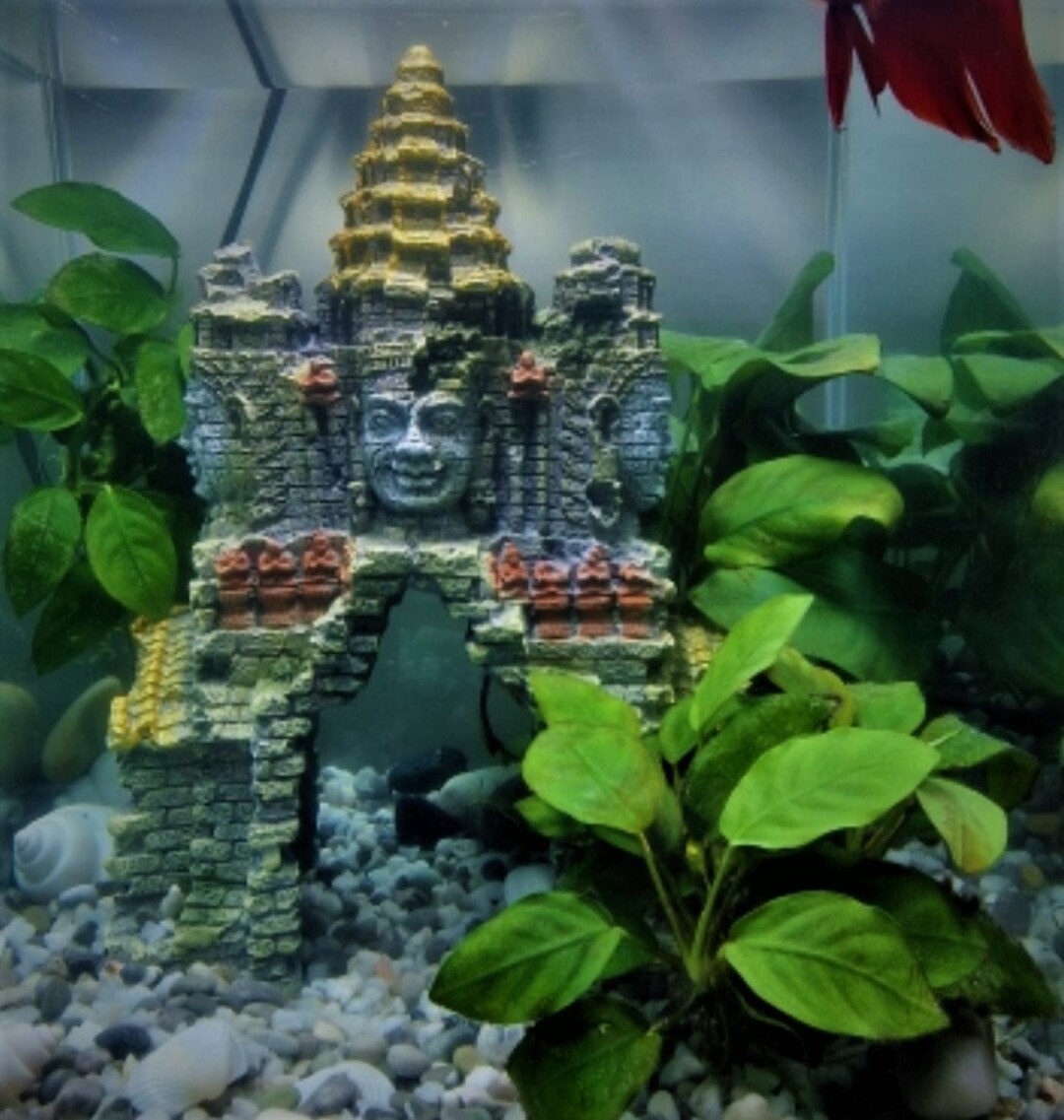Erawan Cambodian Style Resin Aquarium Statue 17.5x9.5x24cm Aquatic