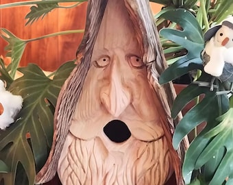 Wizard Bird House: Resin Garden Sculpture