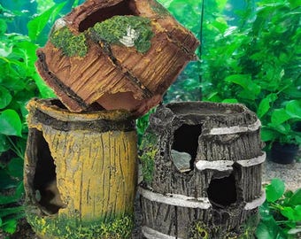 Hars aquariumvat: kleine schuilplaats voor vissen en garnalen (6,5 x 5 cm)