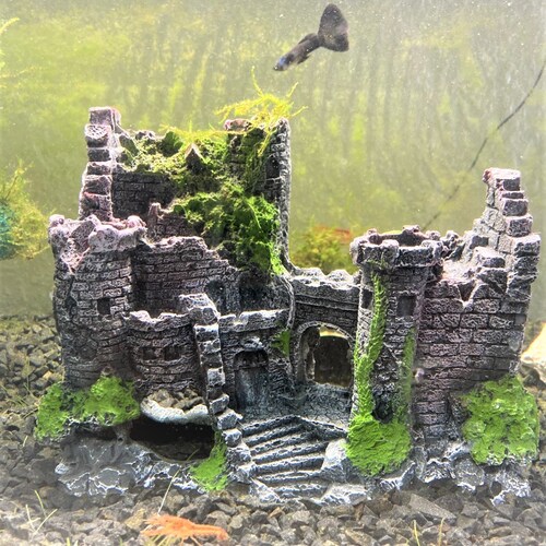 Large Sunken Castle 18x6x12cm Fine Detail Resin Aquarium Decor for Shrimp Fish Lizard Tanks Lots of Hiding Spaces Places for Plants Etsy UK