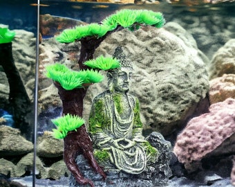 Buddha unter Baum Aquarium Dekoration - Aquarium Dekor - Garnelen Tank Dekoration -