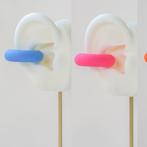 Chunky Ear Cuffs, No Piercing Statement Earrings, Stackable Fake Cartilage Jewelry, Gift for Her, Trendy Ear Accessories, Colorful Earrings