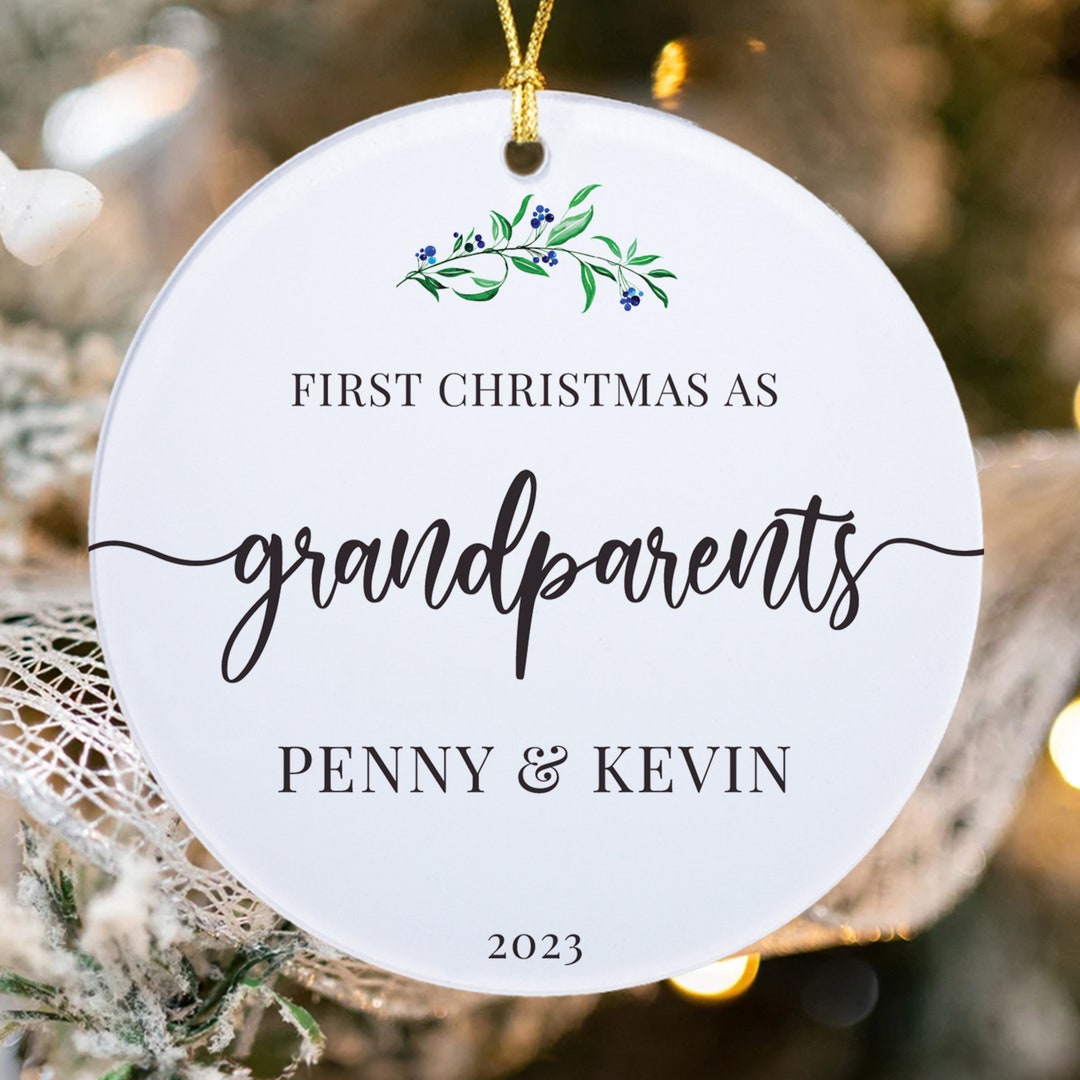 Personalized Grandparent Ornaments Christmas Gifts First Etsy UK