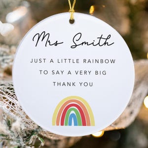 Personalized Teacher Ornament - Personalized Acrylic Ornament - Teacher Appreciation Gift - Thank you Gift