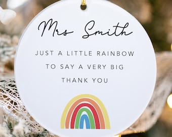 Personalized Teacher Ornament - Personalized Acrylic Ornament - Teacher Appreciation Gift - Thank you Gift