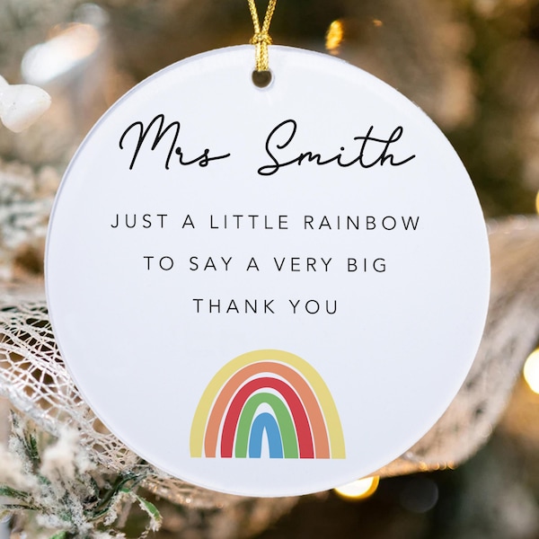 Personalized Teacher Ornament - Personalized Acrylic Ornament - Teacher Appreciation Gift - Thank you Gift
