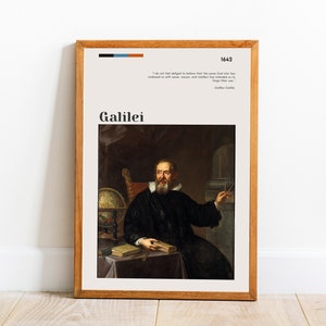 Galileo Galilei Wall Digital Art Poster Galileo Galilei Vintage Antique Poster Galileo Galilei Fine Art | PRINTABLE Digital Art Downloadable