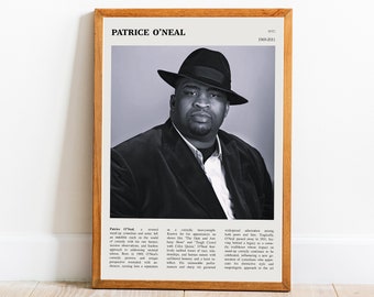 Patrice O'Neal Wall Art Poster Digital Black White Patrice O'Neal Actor Poster | PRINTABLE Digital Art Downloadable