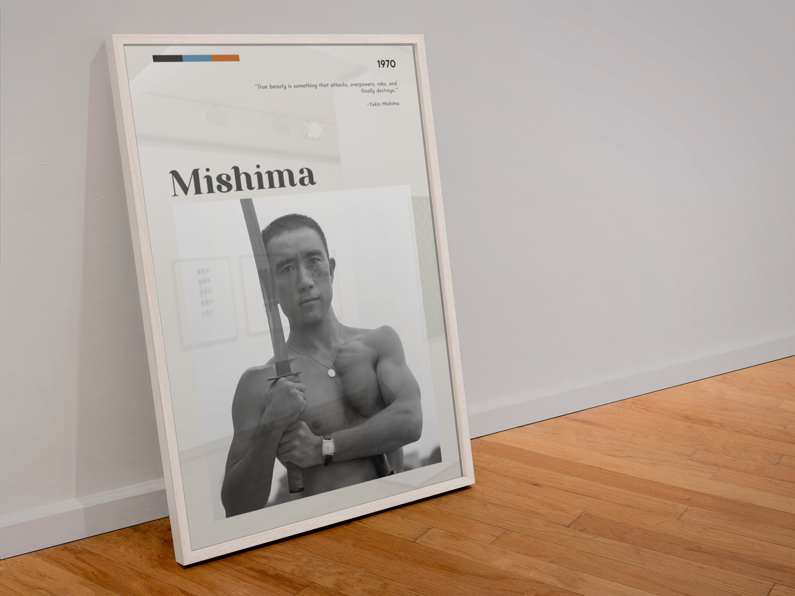 Yukio Mishima Poster Wall Art PRINTABLE Digital Art Downloadable Quote