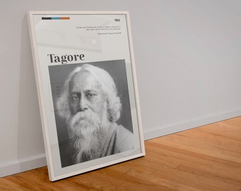 Rabindranath Tagore Poster Wall Art | PRINTABLE Digital Art Downloadable Quote Rabindranath Tagore Indian poet playwright, composer