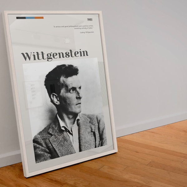 Ludwig Wittgenstein Poster Wall Art | PRINTABLE Digital Art Downloadable Ludwig Josef Johann Wittgenstein Philosopher