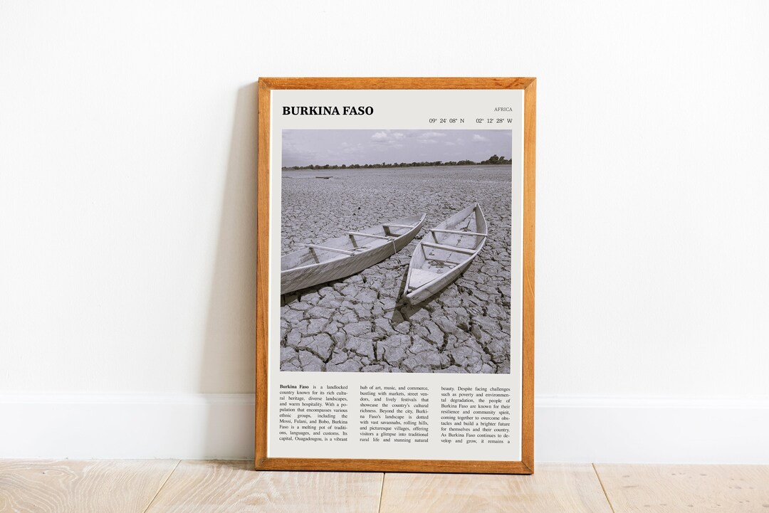Burkina Faso Wall Art Printable Poster Digital Burkina Faso Africa
