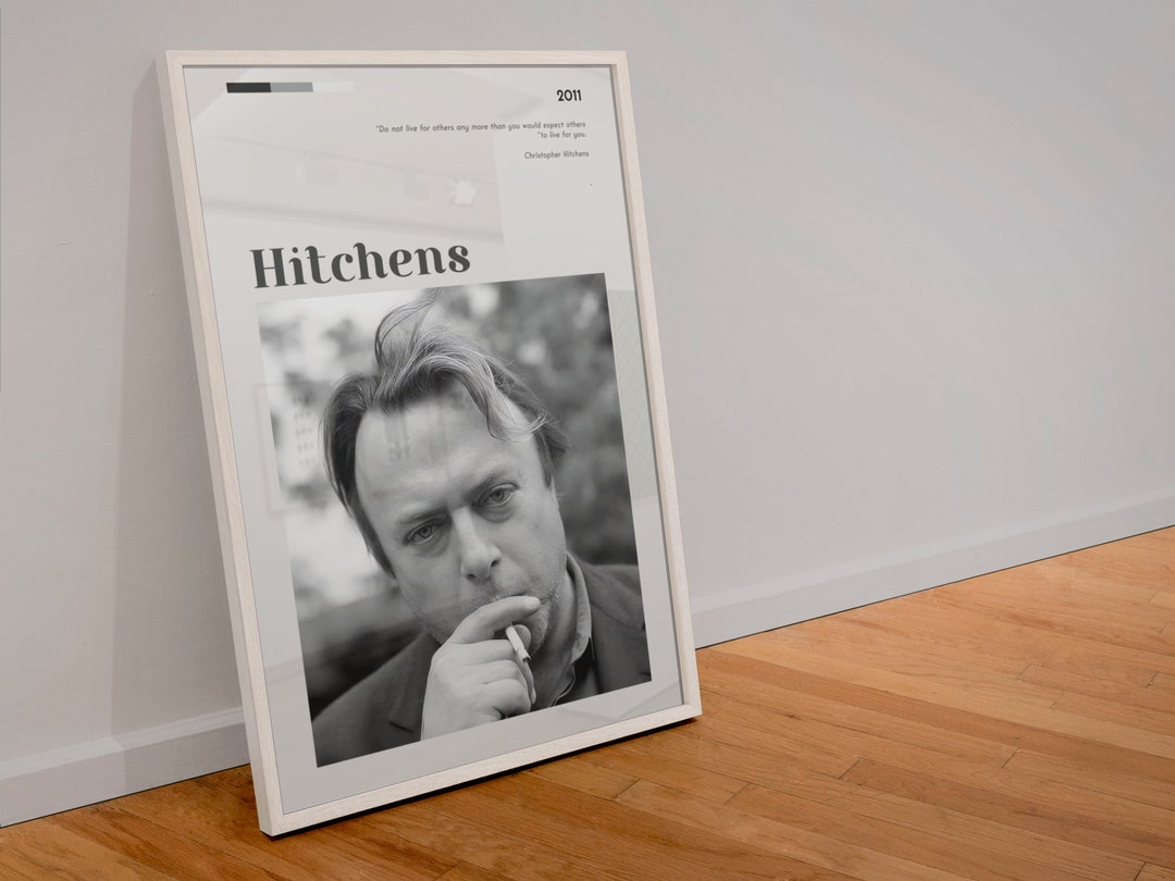 Christopher Hitchens Poster Wall Art Quote Influential Atheists