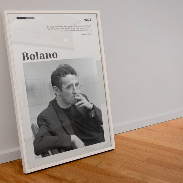 Roberto Bolaño Poster Wall Art Quote Bolano the Savage Detectives 2666 | PRINTABLE Digital Art Downloadable