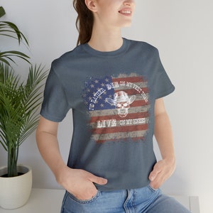 Die on your feet than live on your knees shirt, Patriotic Shirt, Will Not Surrender Shirt, American Flag Shirt. Will Not Comply Shirt