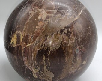 XL Chocolate Calcite Sphere | 6 Inch Brown Calcite Crystal | Pakistan | Large Display Sphere | Exact Crystal