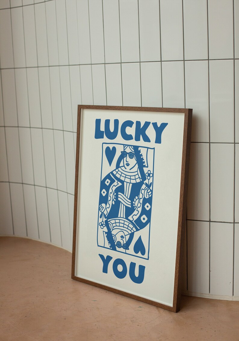 Queen of Hearts Funny Print Hilarious Playing Card Artwork for Game