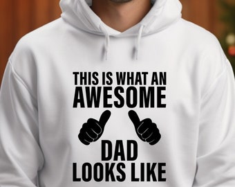 Unisex "So sieht ein fantastischer Vater aus" Hoodie, Lustiges Mein Vater Witze Sweatshirt, Cooles Vater Tshirt, Vatertagsgeschenk Hoodie