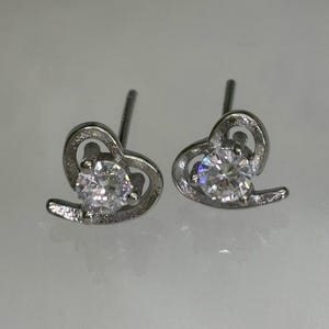 925 Sterling Silver CZ Crystal Stud Earrings Set – Minimalist Handmade Earrings – Unisex Jewelry – Sold in Pairs